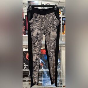 Funktional Brand Snake-Skin Print Silk Panel Skinny Pants with Pockets- Size 2